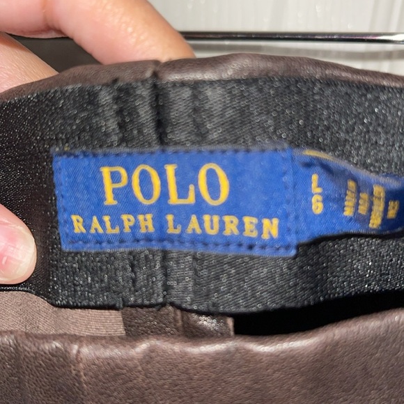Ralph Lauren Brown Leather Leggings - Picture 6 of 6